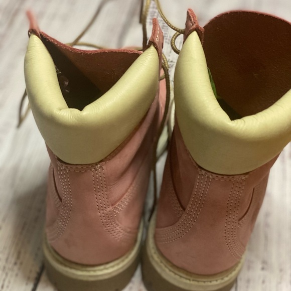 Timberland Pink leather combat boots Size 6 - Picture 8 of 16